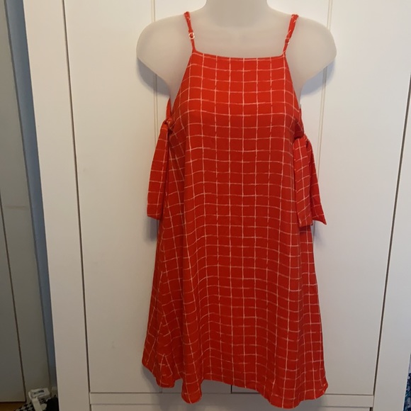 Lulus The Style Points Red Grid Print Swing Dress - Picture 7 of 11